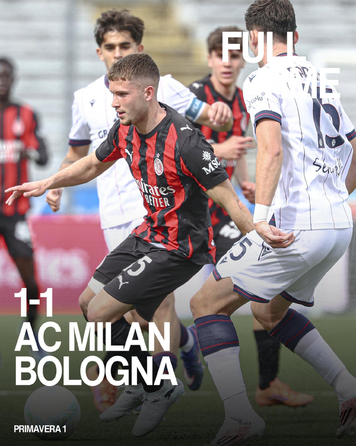 米兰预备队主场迎战博洛尼亚预备队第30轮1-1平局